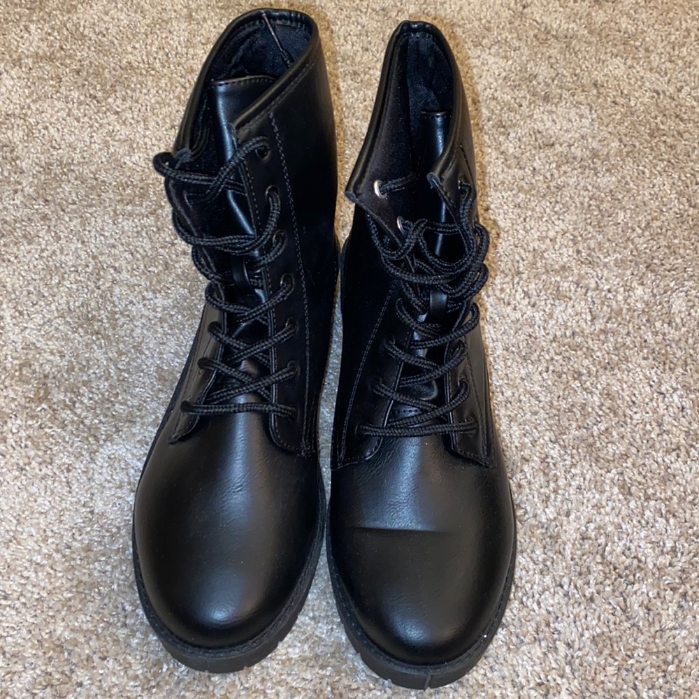 NWOT Black Combat Boots